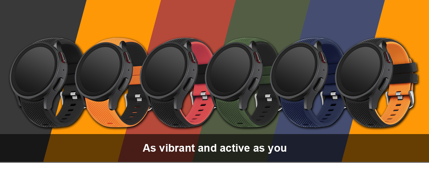 Fullmosa Watch Straps 22mm Silicone Watch Bands Compatible with Samsung