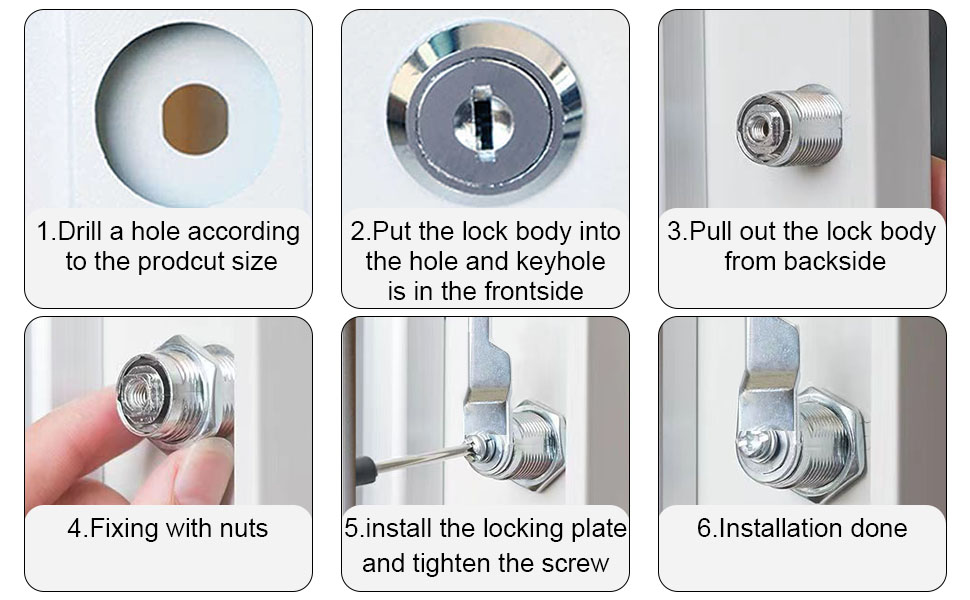 GNCLOUD Security Mailbox Lock 3 Sets 16mm Lock, Letter Post Box