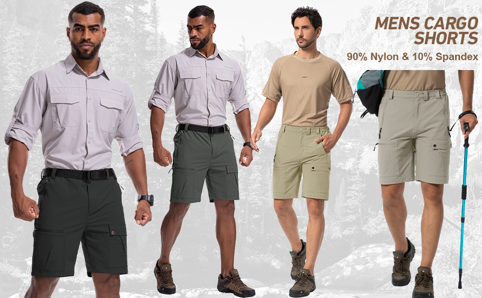Lightweight Quick Drying Sun Protection Water Repellent fishing camping travel boating men shorts