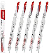 Wood Pruning Reciprocating Saw Blades,9 Inch Pruning Blades for Reciprocating Saw,Durable High Ca...