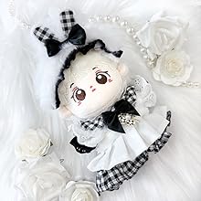 【3点セット】Chalmiere ワンピース ヘッドドレス ネックレス Amazon.co.jp: ぬいぐるみ用ギンガムチェックワンピース&うさ耳