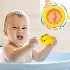 Baby Bath Toys, 7 Pcs Magnetic Fishing Game Set with 3 Light Up Fishing Toys, 1 Wind Up Duck/Fishing Net/Rob/Squirt Ball Mould Free Floating Bath Toys Gifts for 1+ Year Old Boys Girls 26 7