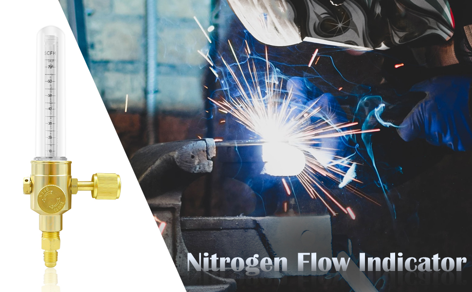 03860849 Nitrogen Flow Meter 1/4 Inch SAE Flare Inlet and Outlet