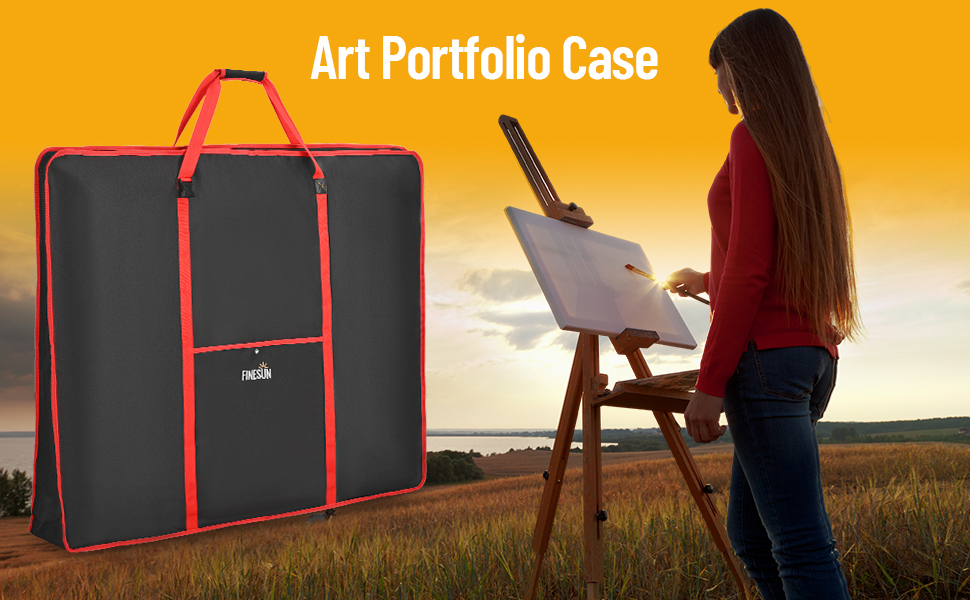 FINESUN Art Portfolio Case, Art Supply Storage Organizer