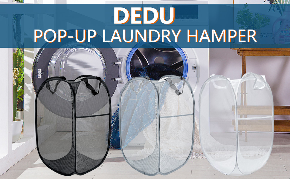 DEDU 3 Pack PopUp Laundry Hamper Large Foldable, Portable