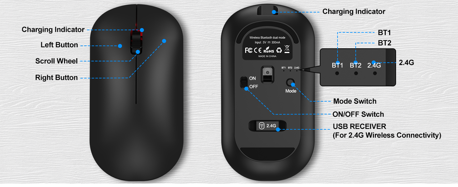 optical bluetooth wireless mouse