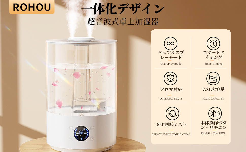 発売新モデル・リモコン操作便利・一台多役】加湿器 アロマディフューザー Amazon.co.jp: 【2025発売新モデル・リモコン操作便利・一台多役