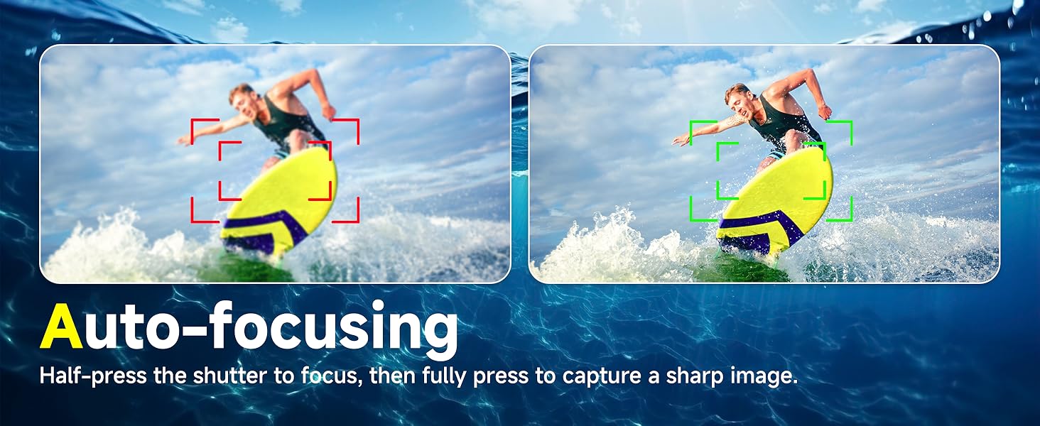 auto focusing point and shoot digital camera