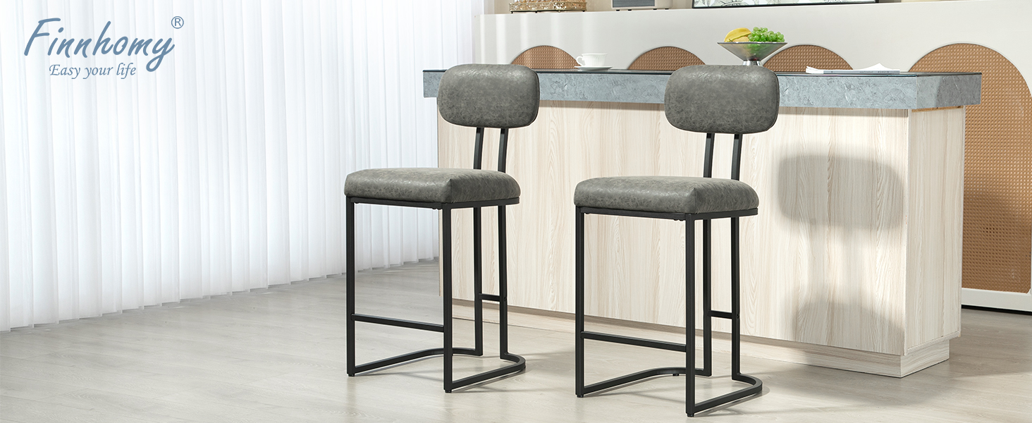 Finnhomy Counter Height 26" Bar Stools Set of 2