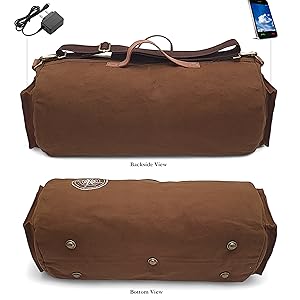 Canvas Duffle Bag for Travel, Sports and Gym, Duffel Bag for Men and Women