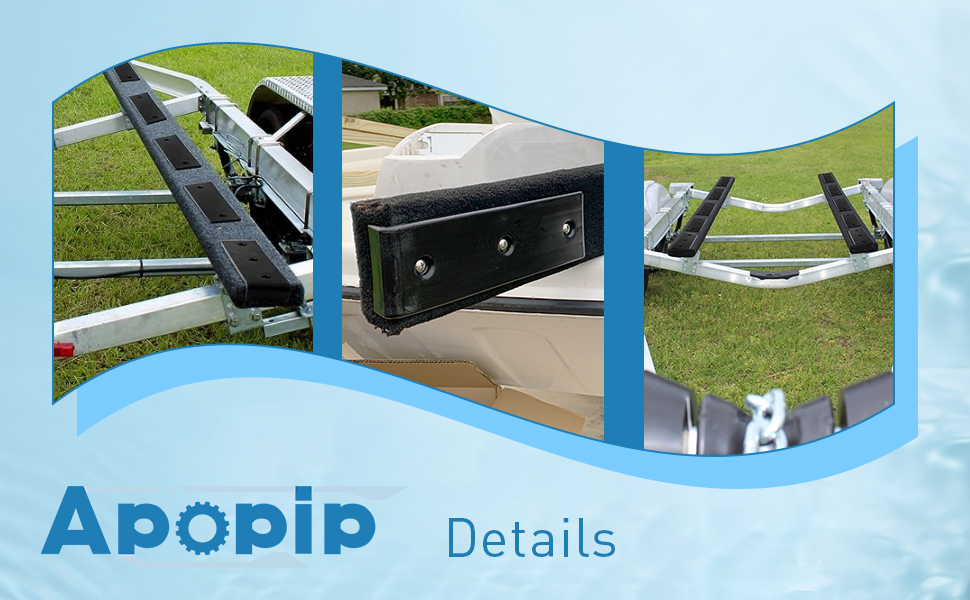 Apopip Boat Trailer Bunk Slides Pads, EZ Slide Trailer