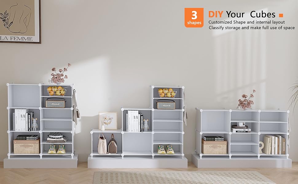 cube storage shelves