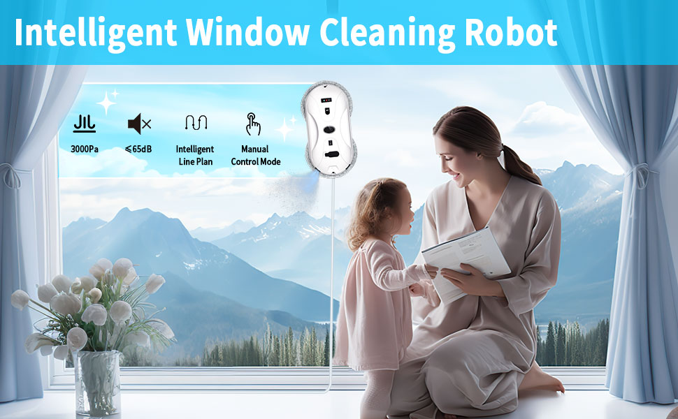 Window Cleaning Robot, Electric Window Cleaner Robot with Remote ...