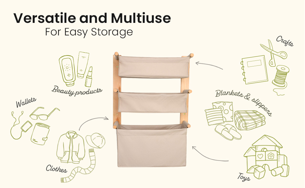 Wall Hanging Basket for Organizing, Hanging Wall Baskets