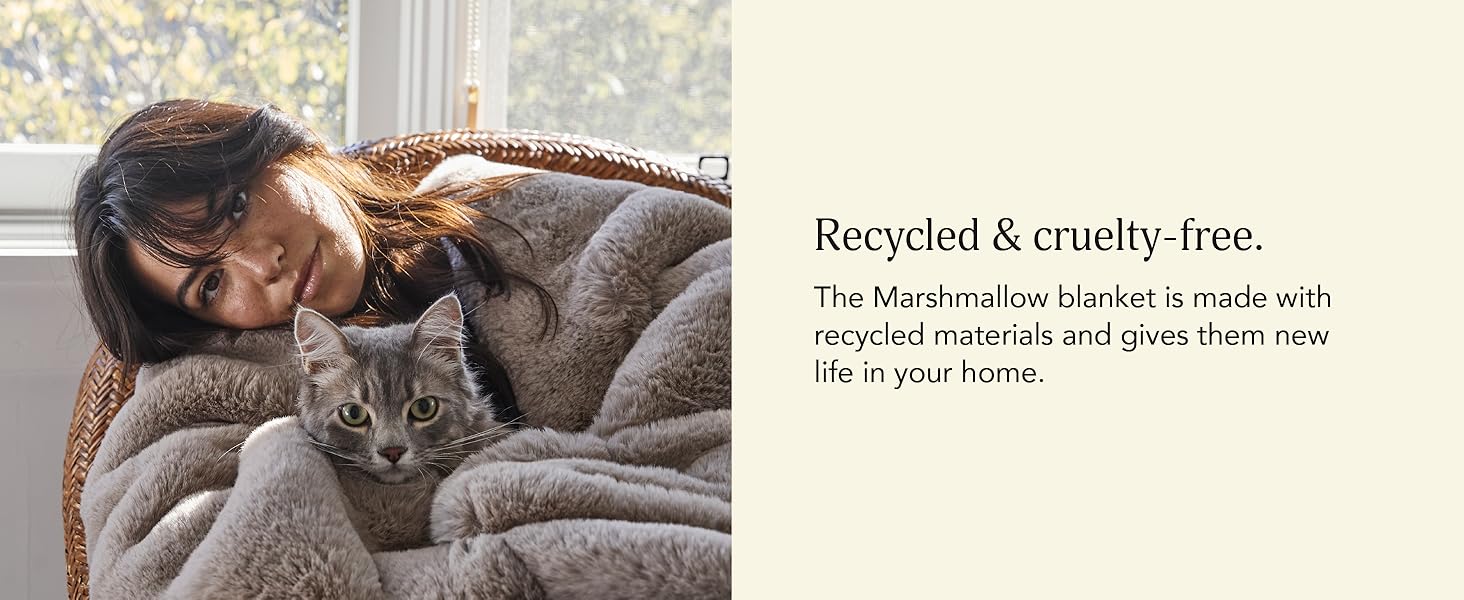 UnHide Marshmallow Faux Fur Blanket Heavy Weight, Extra