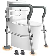 DePango Toilet Safety Rails, Adjustable Handicap Toilet Seat with Handles Over Toilet, Sturdy Toi...