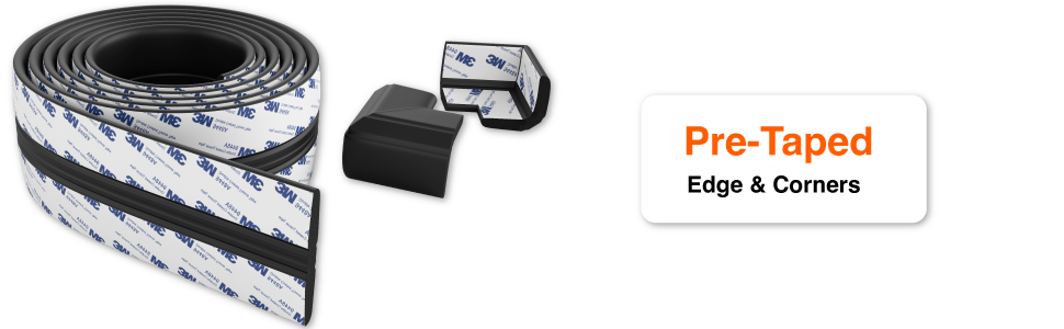 Roving Cove PreFit Broad Edge Corner Protector for Baby Proofing Fireplace Furniture