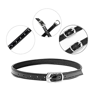 2 Pairs Shoe Straps High Heel Shoelaces Anti-loose and Non-slip Buckles Replacement Shoelace Accessories PU Leather Shoe Belt for Women Girls Sandals 11 High-quality Material