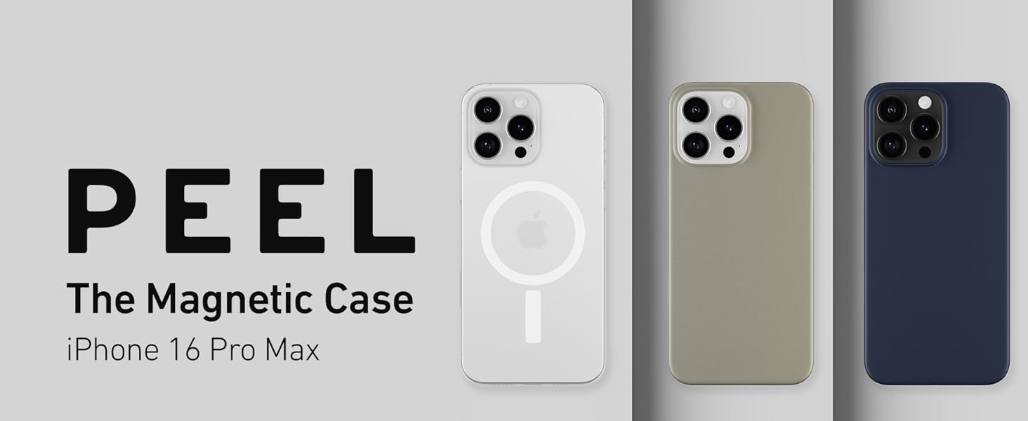 PEEL Case Compatible with iPhone 16 Pro Max (Transparent Clear