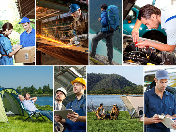 Perfect for couriers, auto mechanics, construction workers, long distance drivers, outdoor hiking