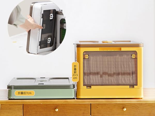 Amazon｜HEDONLEE 収納ボックス 折りたたみ 5面開き 全方向から