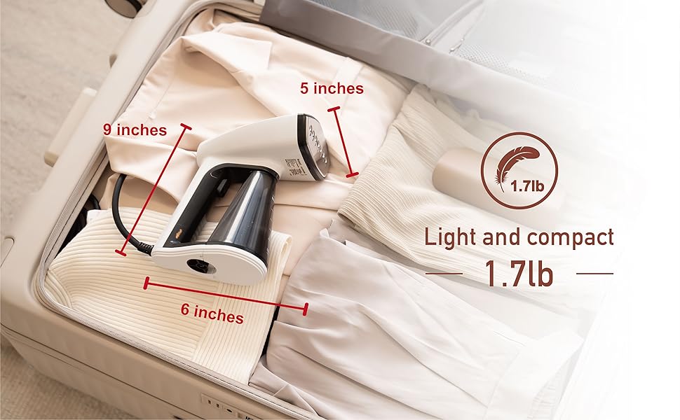 Compact and 1.7 lb lightweight design for travel