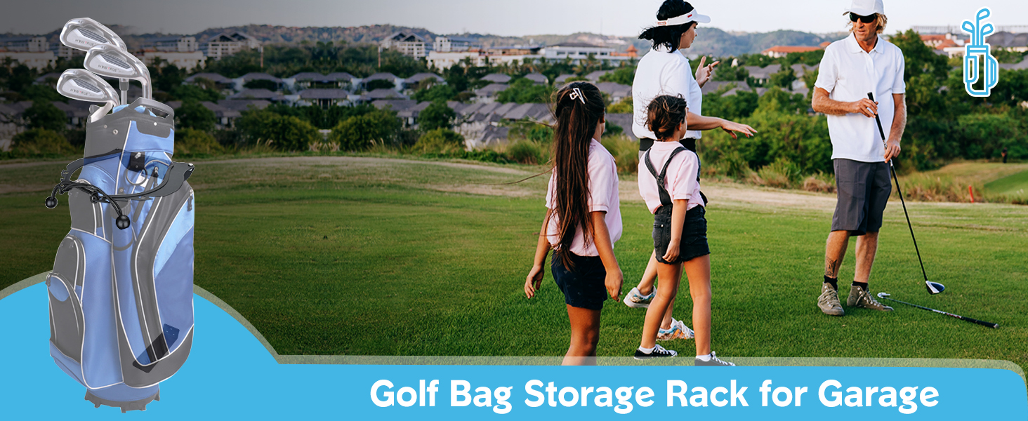 TOPOWN Golf Storage Set for Garage Golf Bag Storage Rack Steel Golf Storage Wall