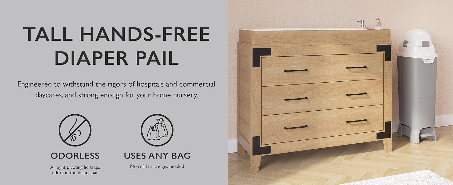 Tall Hands-free Diaper Pail Module 1