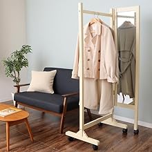 ヤマソロ　ミラー付きハンガーラック ヤマソロ ミラー付きハンガーラック