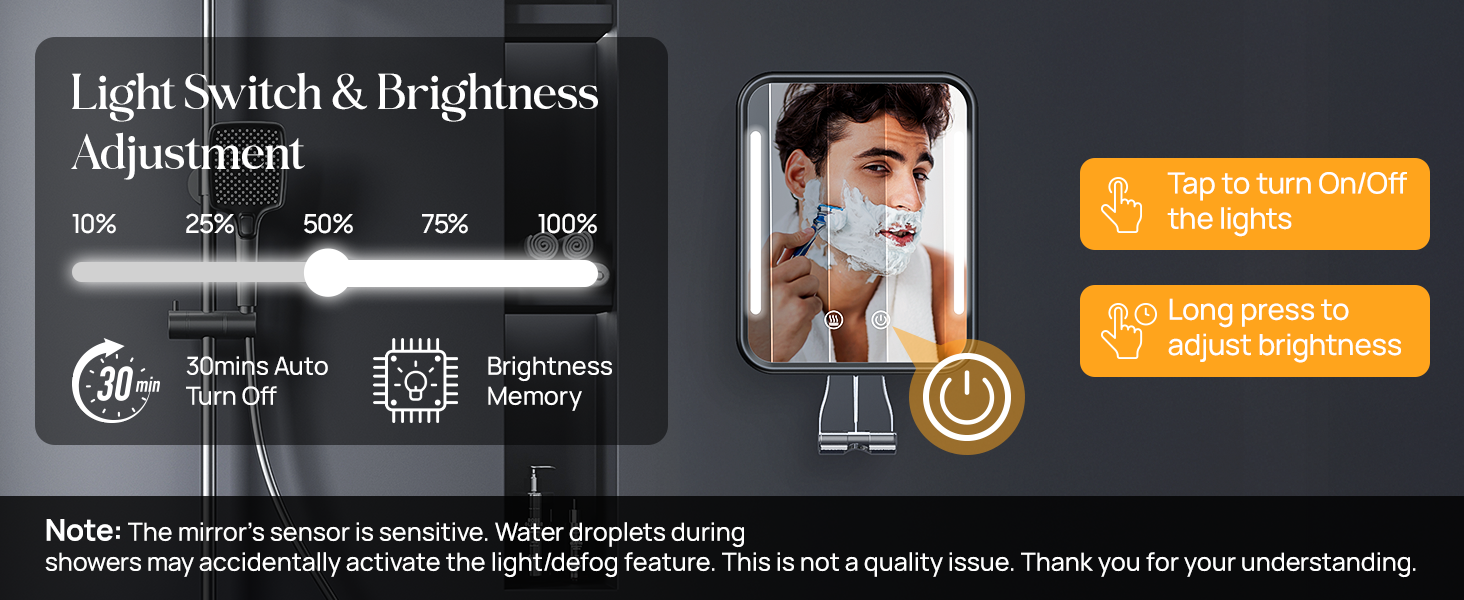 tap to turn on/off the lights