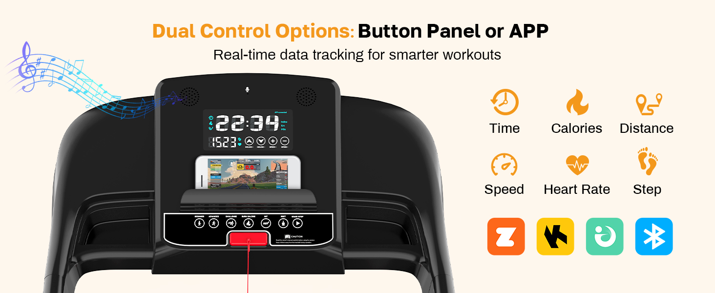dual control options: button panel or app