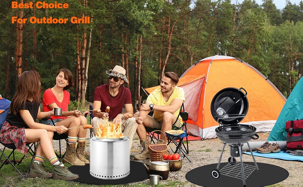 XWIHTR Under Grill Mat for Outdoor Grill, DoubleSided