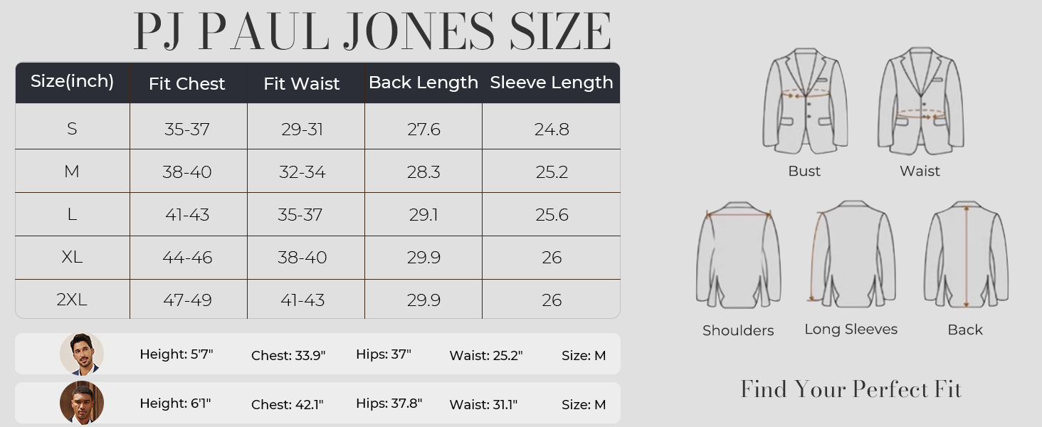 Mens Blazer Suit Jacket