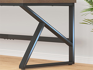 HSH Large Home Office Desk Two Person, Extra Long Wood Metal Computer table for 2 Monitors 70 Inch 