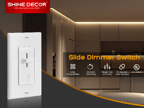 Ha Dim！ Eaton SUF7-BK Universal Slide Dimmer Switch Control 120/277V