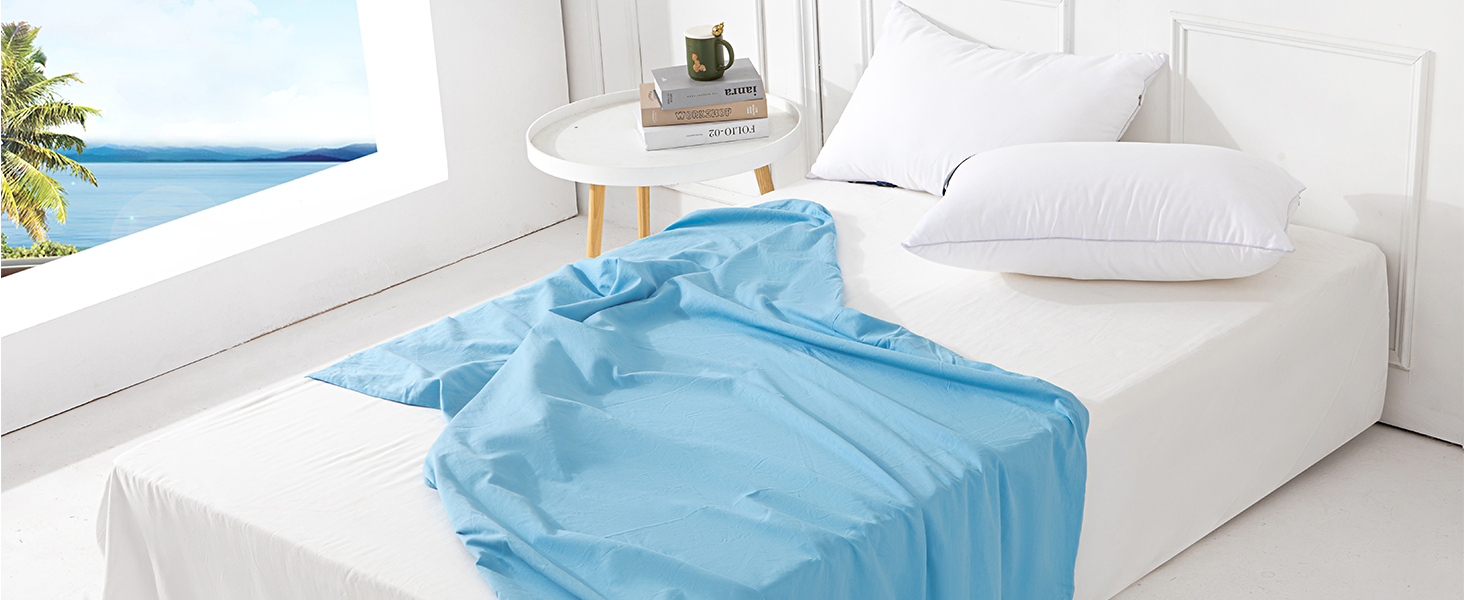 Aimon Weighted Blanket Cover for Adults (48"x72",Blue,Twin