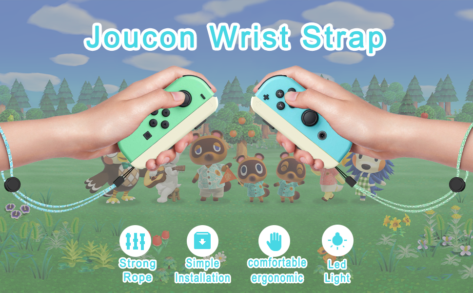 Joycon Strap for Switch Replacement Accessories for Joycon Joy con Wrist Straps 4 Pack(White