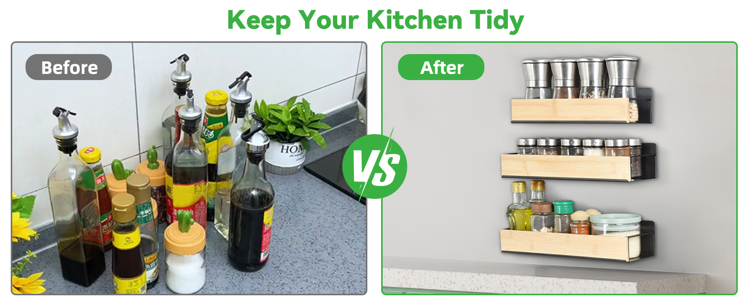 Magnetic Spice Rack for Refrigerator