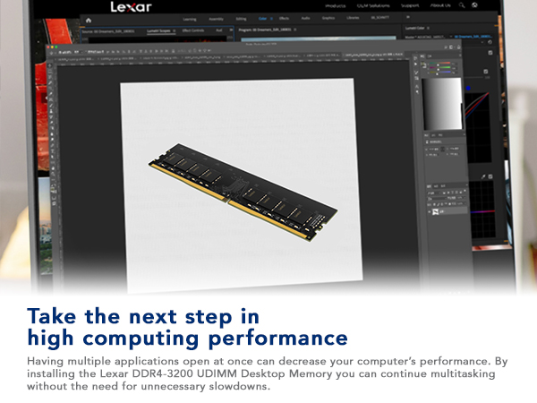 Lexar 8GB Single DDR4 UDIMM RAM 3200MT/s CL22 288-Pin