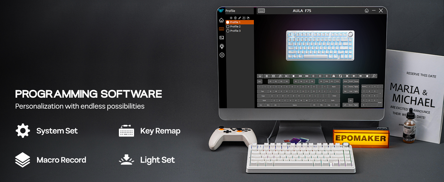 75% Gaming Keyboard with Knob