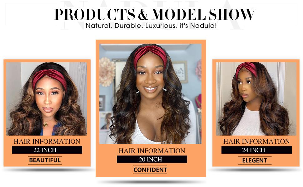 Headband Wigs FB30 Piano Color None Lace Front Wig