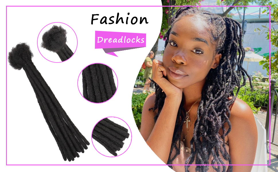 Dreadlock Extensions Human Hair 30 Strands,8 Inch Locs Extensions Human Hair 100