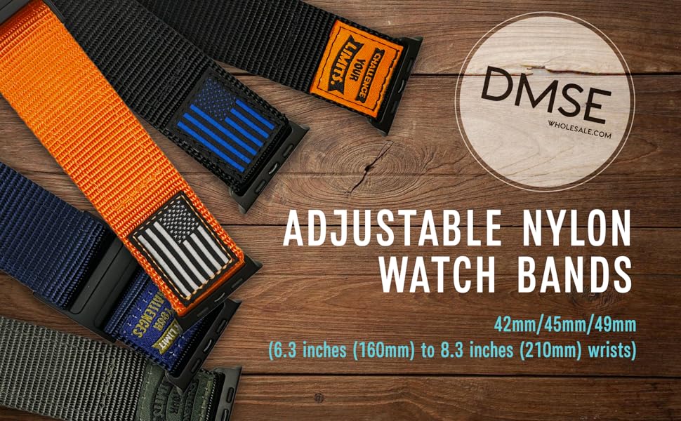 DMSE Adjustable Nylon Watch Bands Apple iWatch Wristband 