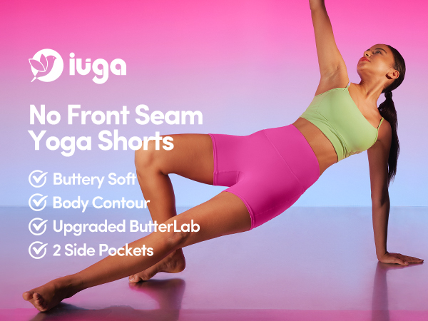 IUGA Biker Shorts Women with Pockets No Front Seam 4