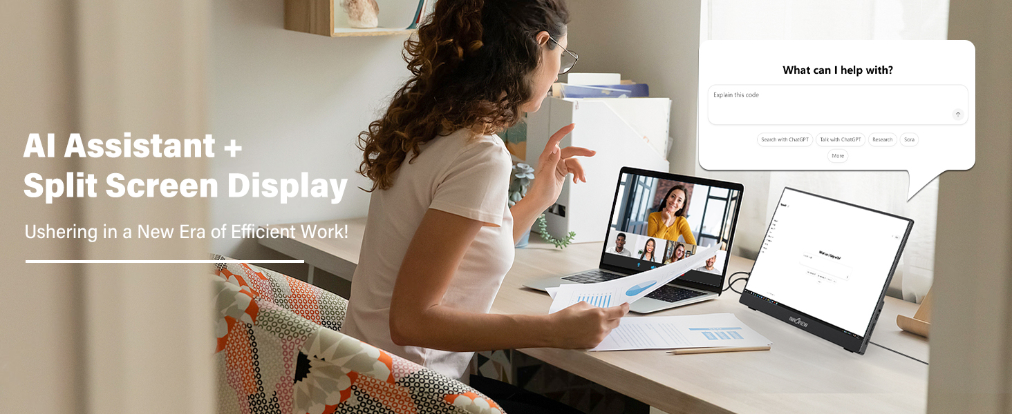 Close-up view of monitor ports