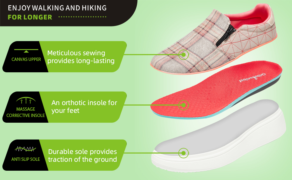Women's Slip On Shoes with Arch Support, Comfortable