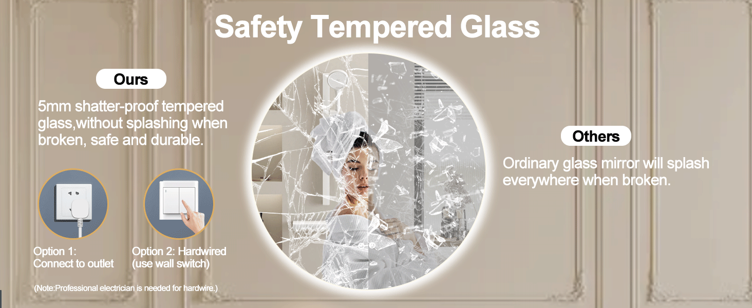 lighted mirrors for bathroom wall