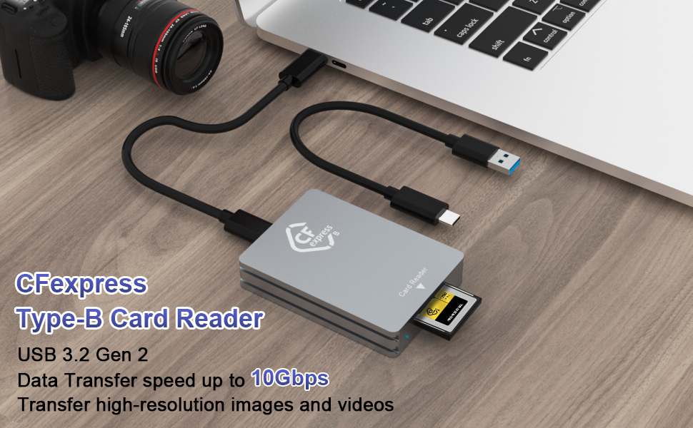 CFexpress Type B Card Reader,USB 3.2 Gen 2 10Gbps