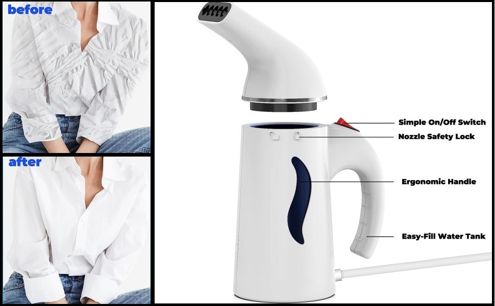 Steamer for Clothes Wrinkle Removes, Portable Handheld