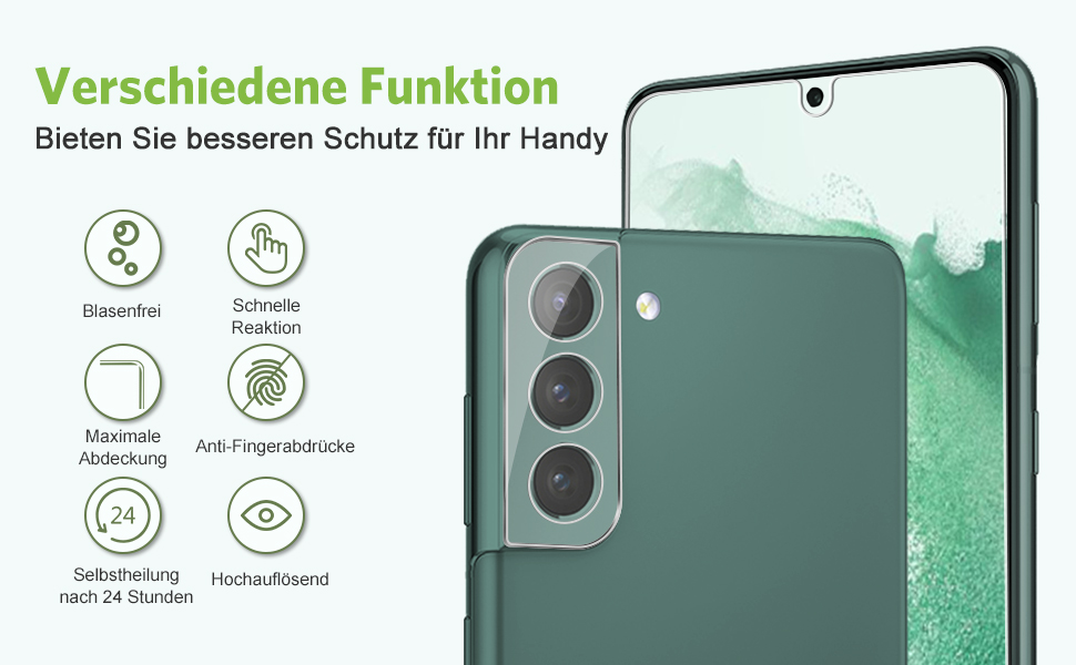 apiker 3 Stück Samsung Galaxy S22 TPU Schutzfolie, 2 Stück Kamera Schutzfolie für Samsung Galaxy